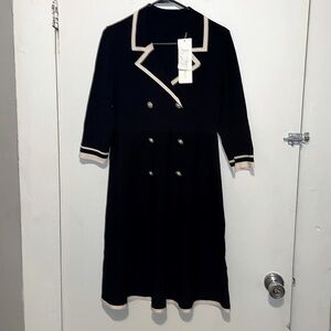 Goelia sweater mini dress black xl/10 NWT